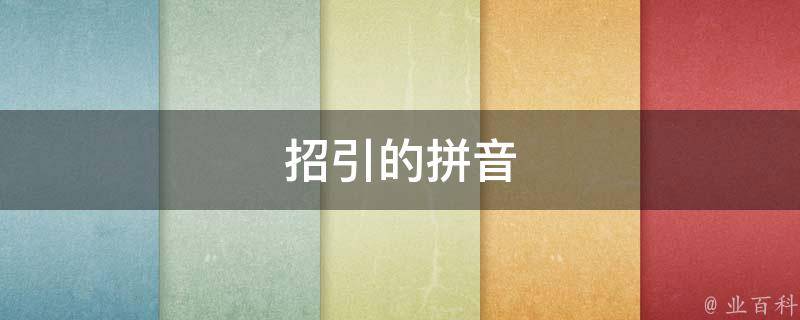 招引的拼音(怎么读)