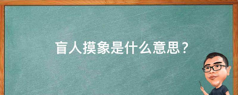  盲人摸象是什么意思？
