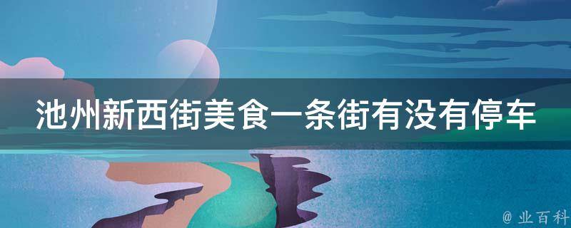 池州新西街美食一条街有没有停车场？