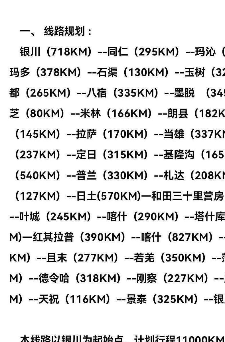 银川出发四天自驾游